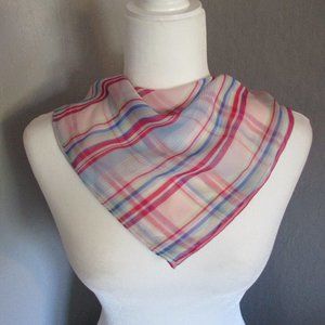 **2/12$** Pink & purple stripe 1960's scarf